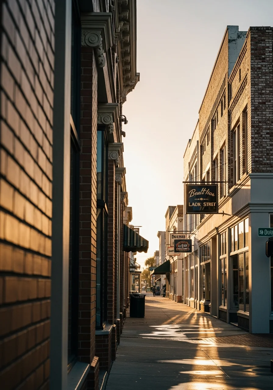 Daytona Beach street-level view showing historic architecture and local storefronts.